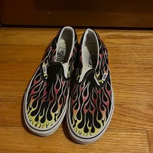 Flame vans slip on. Size 7